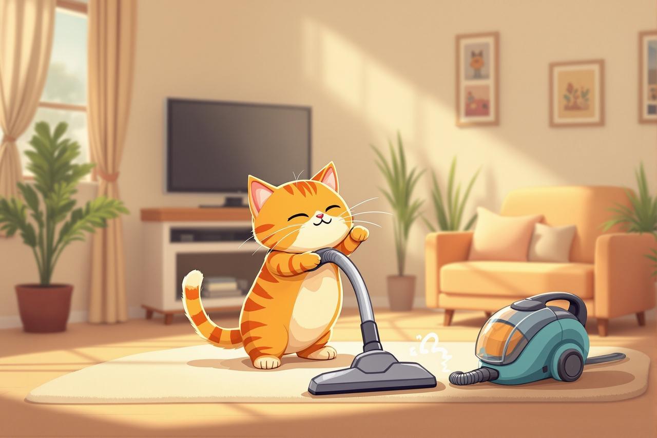 红果漫看 - 《喵星人入侵》第38集：猫咪大战吸尘器