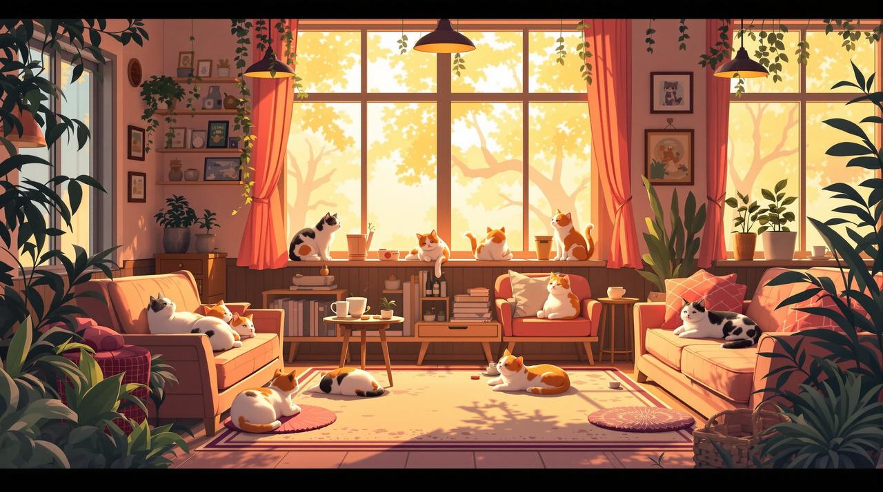 红果漫看作品 - 《咖啡店的猫》